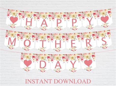 Happy Mothers Day Banner Printable